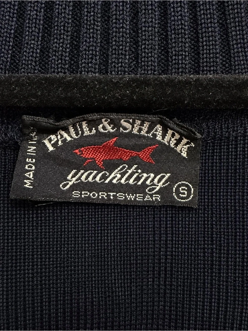 Paul & Shark Yachting Men’s Deep Navy Half Zip Knit Pullover Sweater S